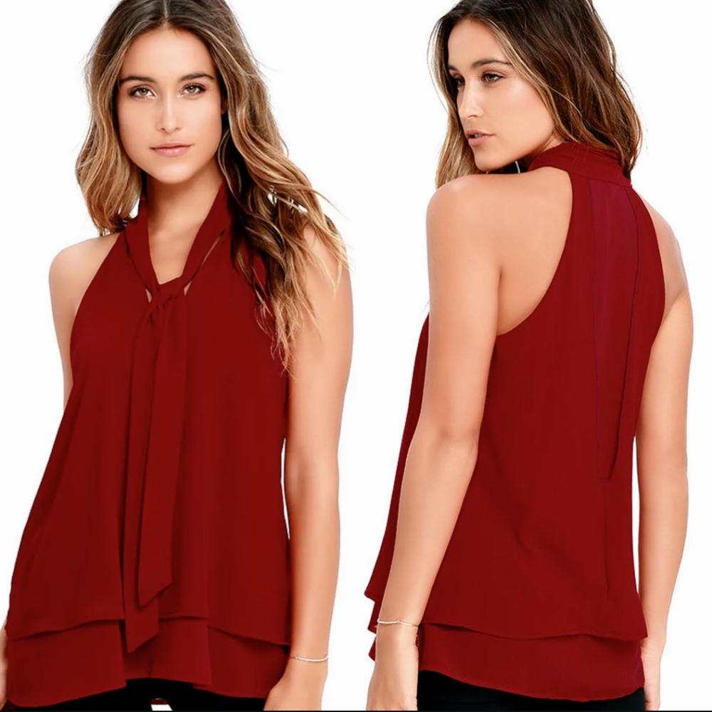 Lulus Handle My Business Blouse